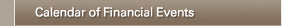 Calendar of Financial Events